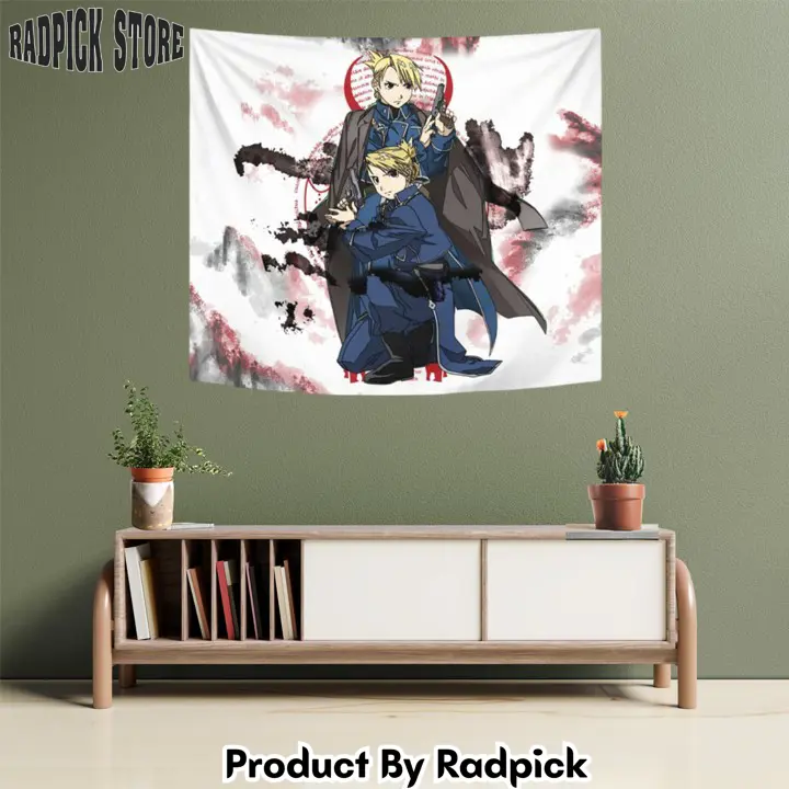 Riza hawkeye tapestry custom fullmetal alchemist anime home decor  rp5942846